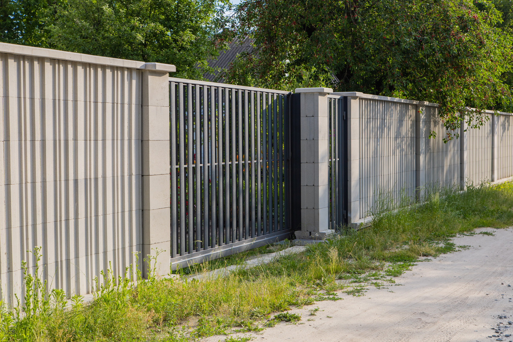 Купити бетонний паркан Модерн, сучасний дизайн паркану Київ, Україна