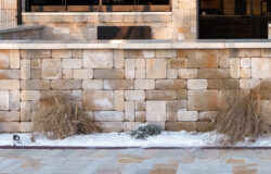 садовий парапет Равлик, ландшафтний дизайн, парапет з блоку, бернстоун, bernstone