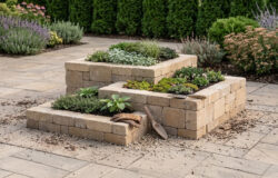 клумба з бетонного блоку від виробника bernstone, бернстоне