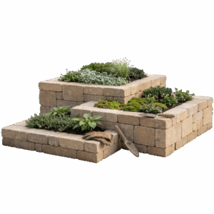 клумба з бетонного блоку від виробника bernstone, бернстоне